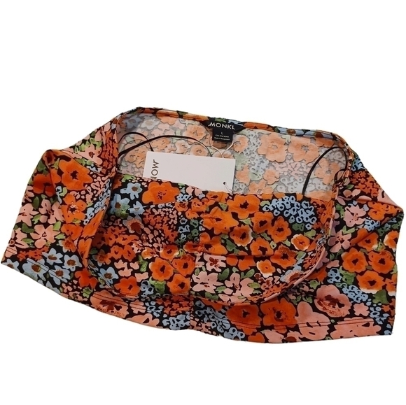 Monki poppy print tube top - Picture 3 of 5